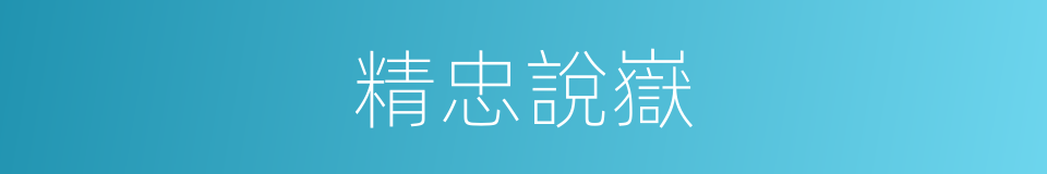 精忠說嶽的同義詞