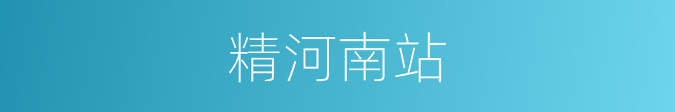 精河南站的同义词