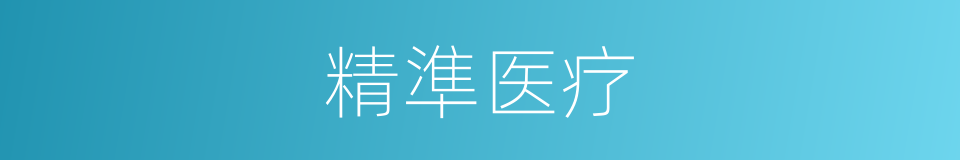 精準医疗的同義詞