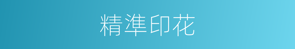 精準印花的同義詞