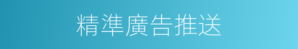 精準廣告推送的同義詞