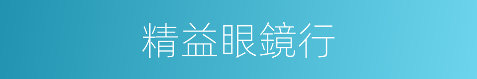 精益眼鏡行的同義詞