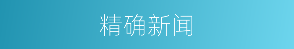 精确新闻的同义词