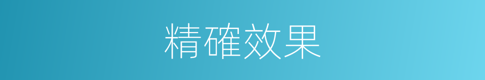 精確效果的同義詞