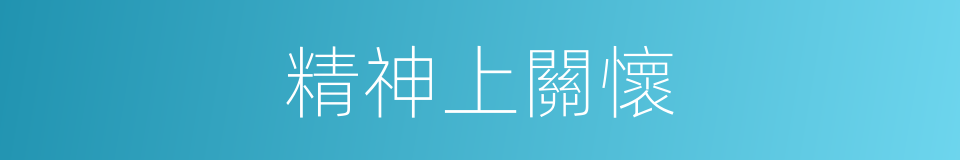 精神上關懷的同義詞