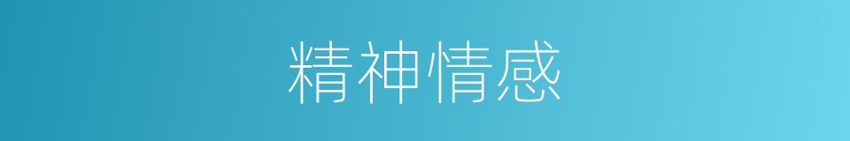 精神情感的同义词