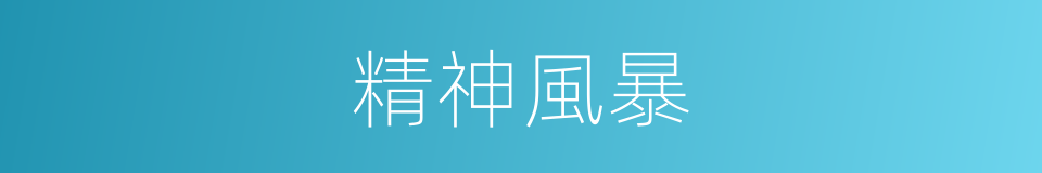 精神風暴的同義詞