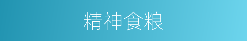 精神食粮的意思