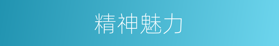 精神魅力的同义词