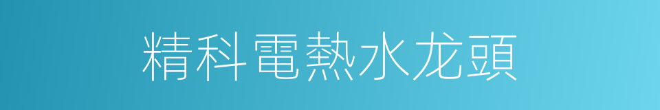 精科電熱水龙頭的同義詞