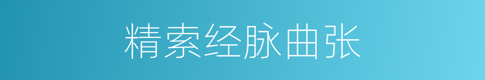 精索经脉曲张的同义词
