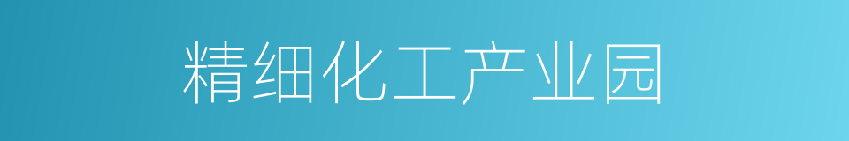 精细化工产业园的同义词
