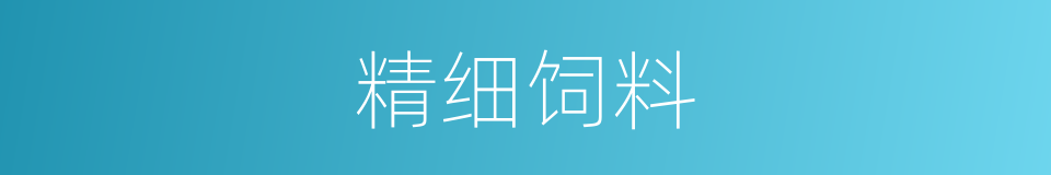 精细饲料的同义词