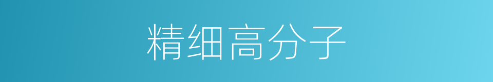 精细高分子的同义词