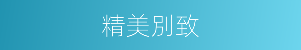 精美別致的意思