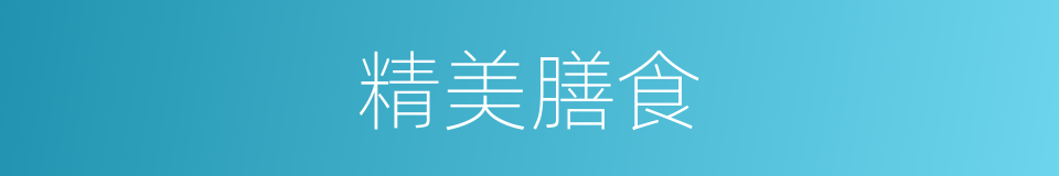 精美膳食的同义词