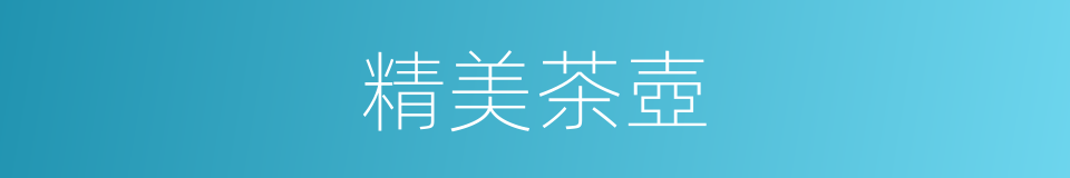 精美茶壺的同義詞