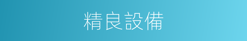 精良設備的同義詞