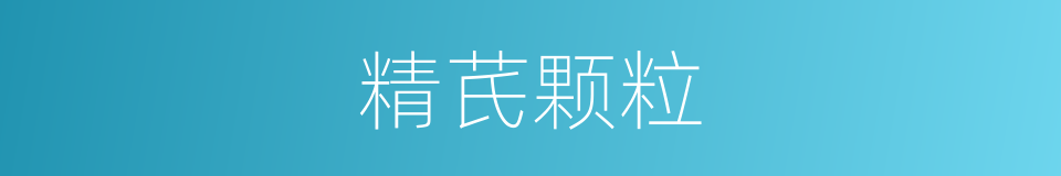 精芪颗粒的同义词