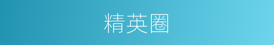 精英圈的同义词