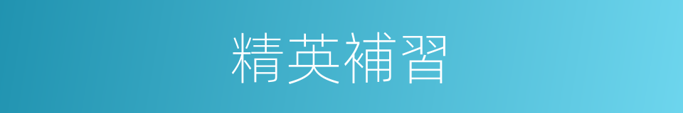精英補習的同義詞