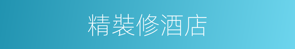 精裝修酒店的同義詞