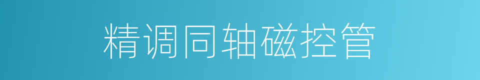 精调同轴磁控管的同义词