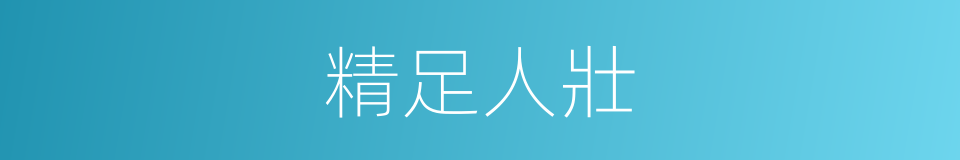 精足人壯的同義詞
