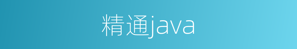 精通java的同义词