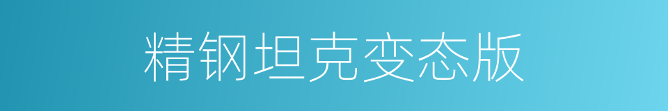 精钢坦克变态版的同义词