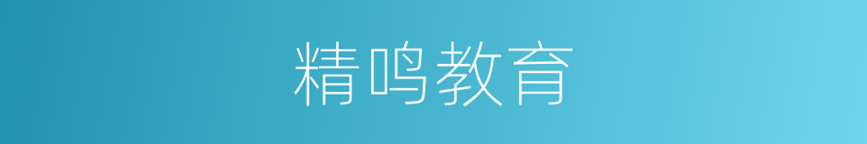 精鸣教育的同义词