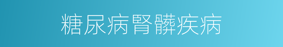 糖尿病腎髒疾病的同義詞
