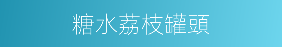 糖水荔枝罐頭的同義詞