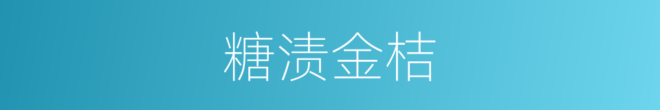 糖渍金桔的同义词