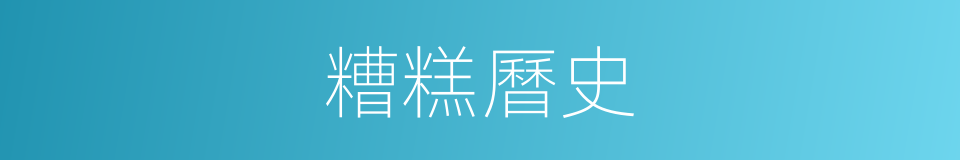 糟糕曆史的同義詞