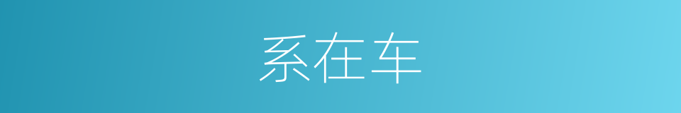 系在车的同义词