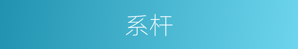 系杆的意思