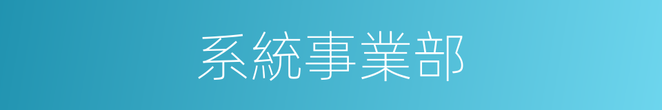 系統事業部的同義詞