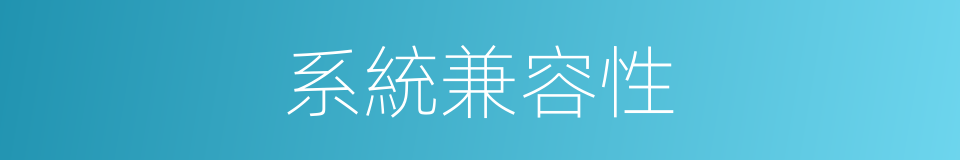 系統兼容性的同義詞