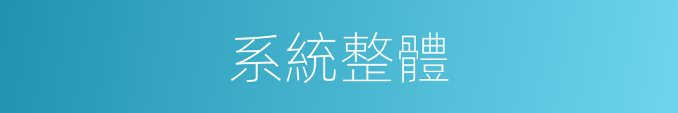 系統整體的同義詞