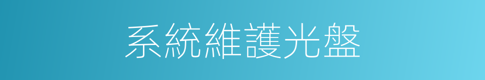 系統維護光盤的同義詞