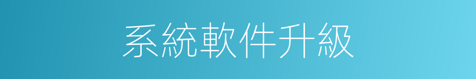系統軟件升級的同義詞