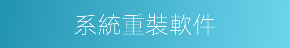 系統重裝軟件的同義詞