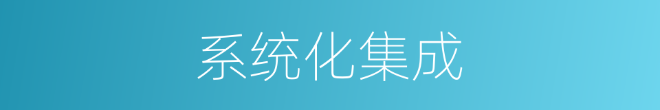 系统化集成的同义词