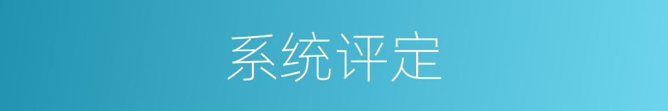 系统评定的同义词