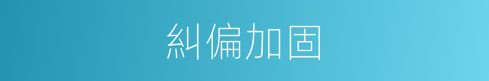 糾偏加固的同義詞