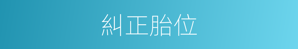 糾正胎位的同義詞