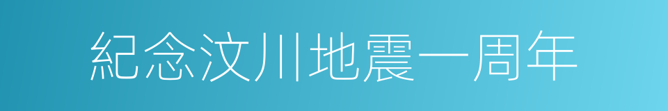 紀念汶川地震一周年的同義詞