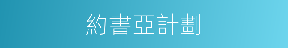 約書亞計劃的同義詞