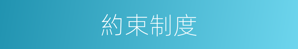 約束制度的同義詞